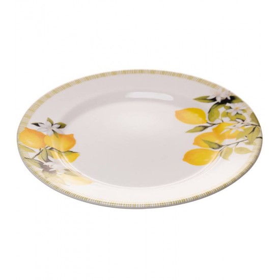 Prato 28cm Raso Siciliano Branco Cerâmica 